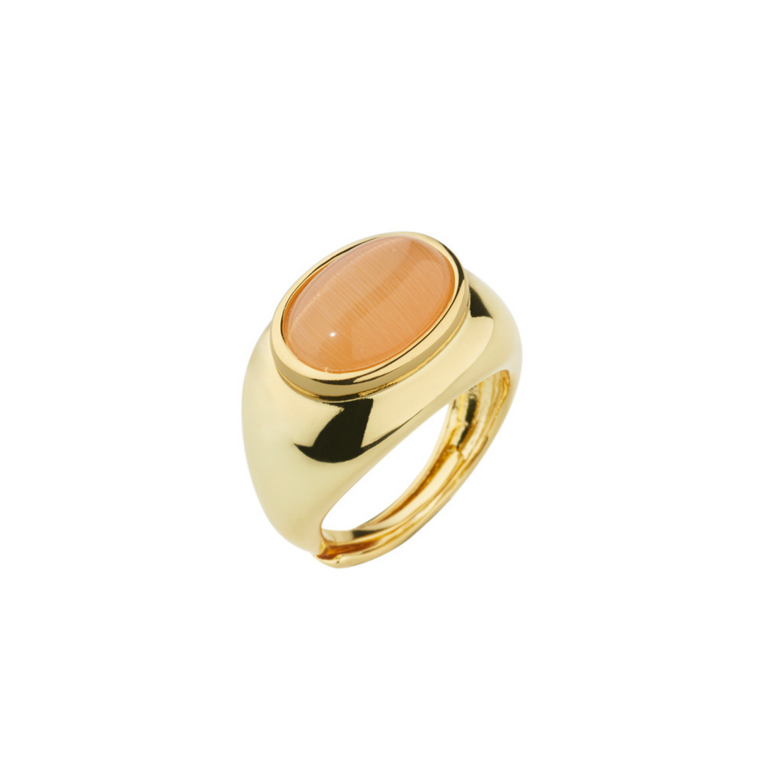 Anello Sovrani finitura Oro con pietra Arancione