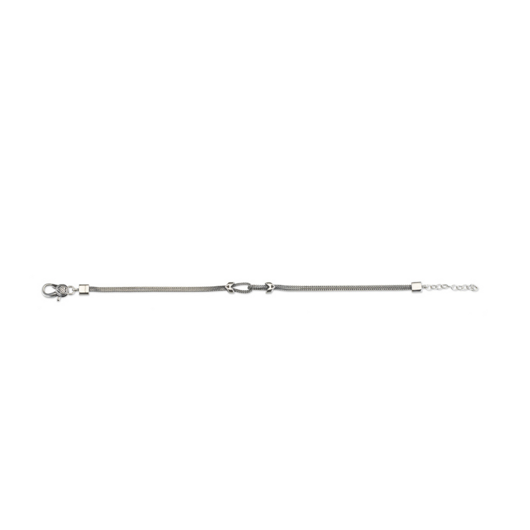 Bracciale Sovrani Intreccio Zirconi Neri