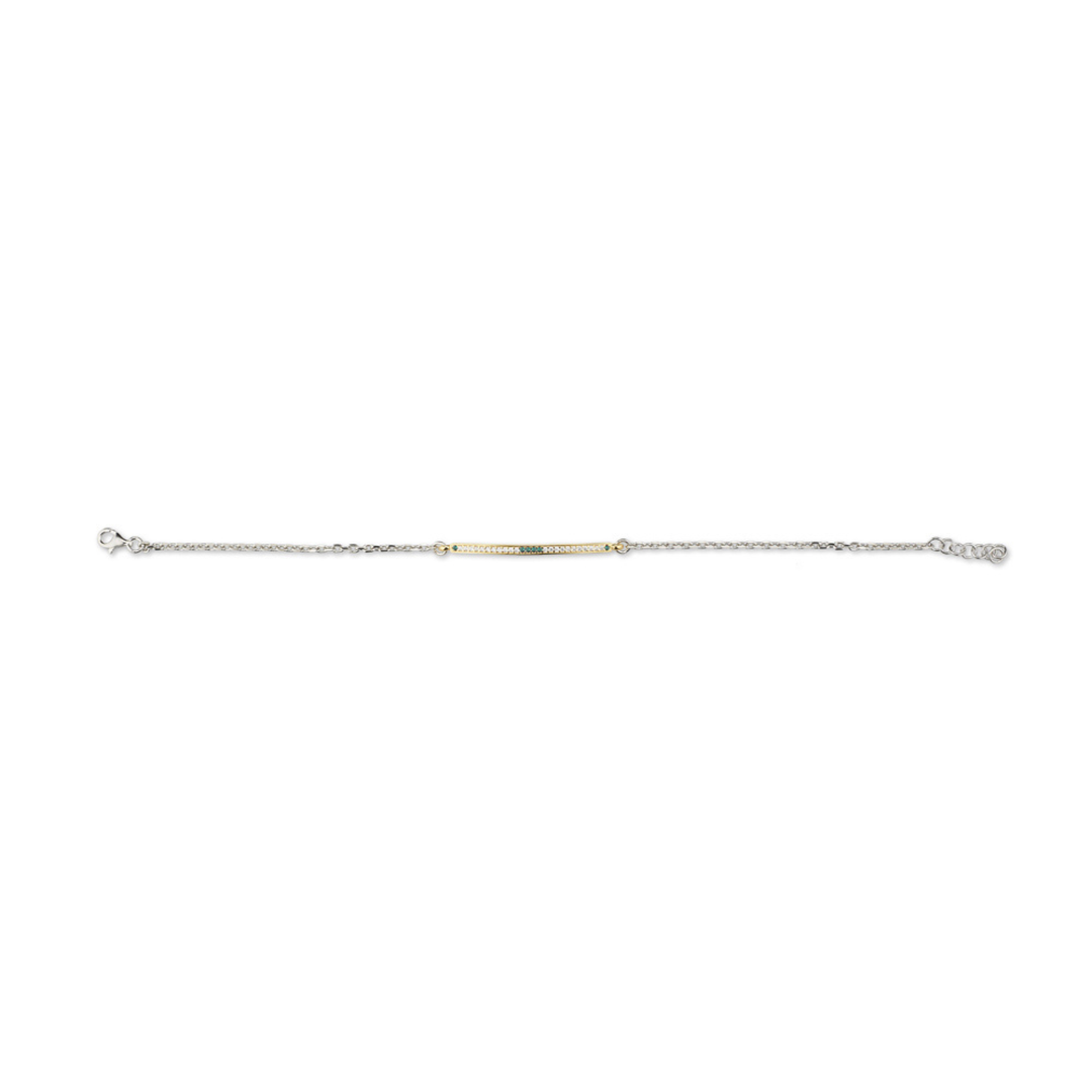 Bracciale Zirconi Verdi e Bianchi Sovrani