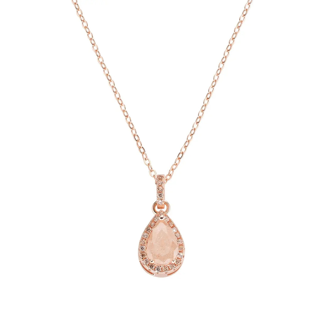 Collana Rosè Goccia con Creek Stone e Zirconi Chamapagne