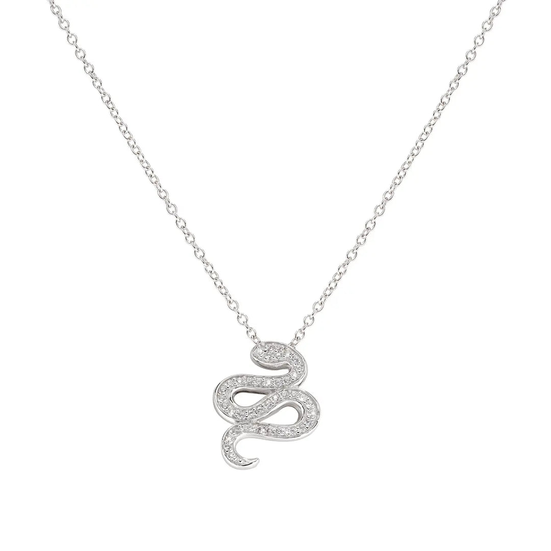 Collana Serpente Zirconi Bianchi