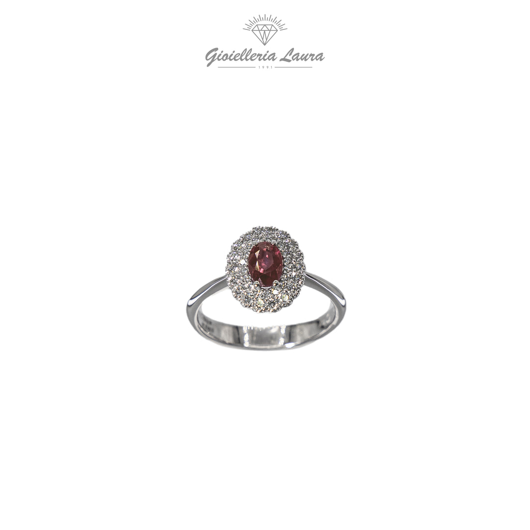 Anello con Rubino e Diamanti Crivelli