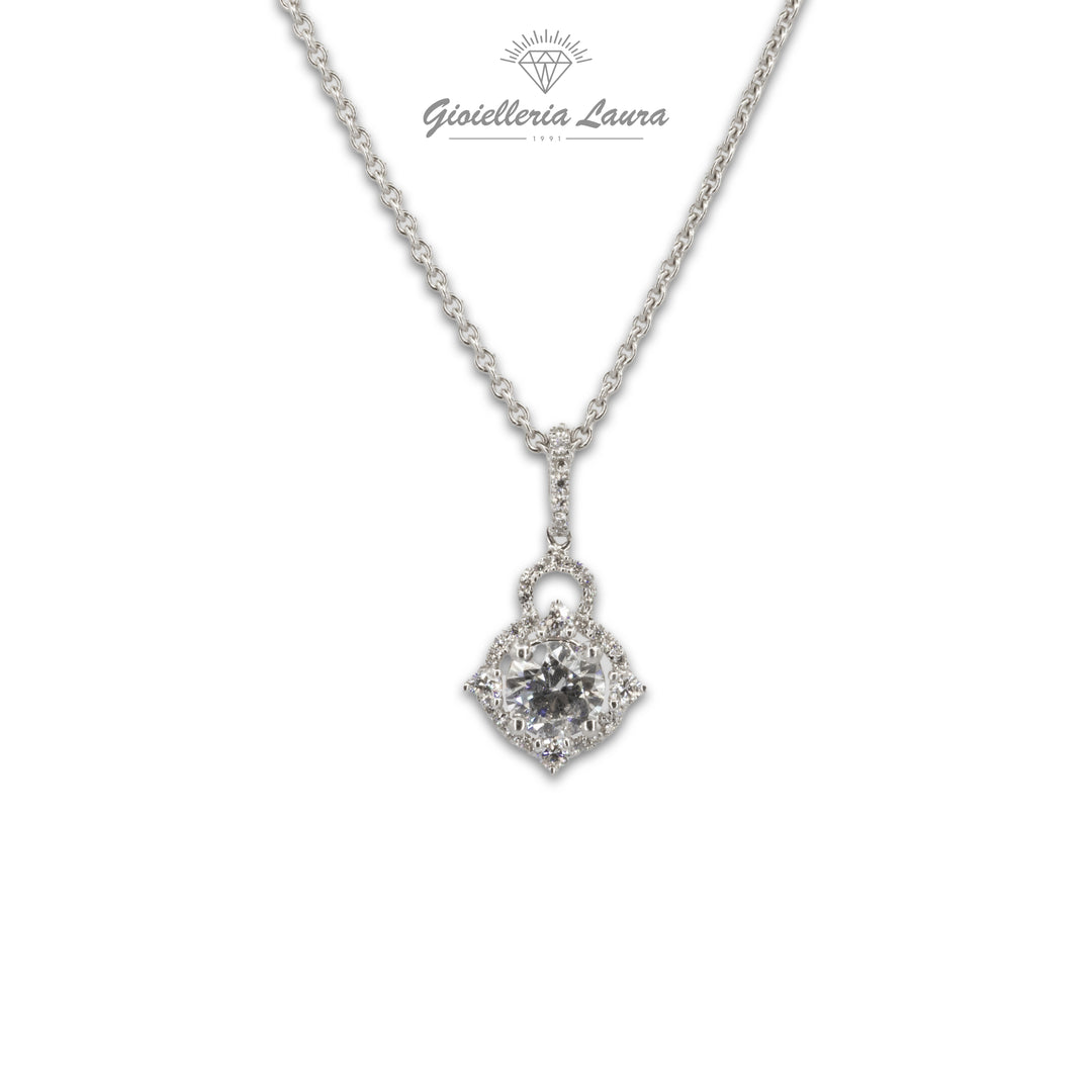 Collana Punto Luce con Diamanti Crivelli