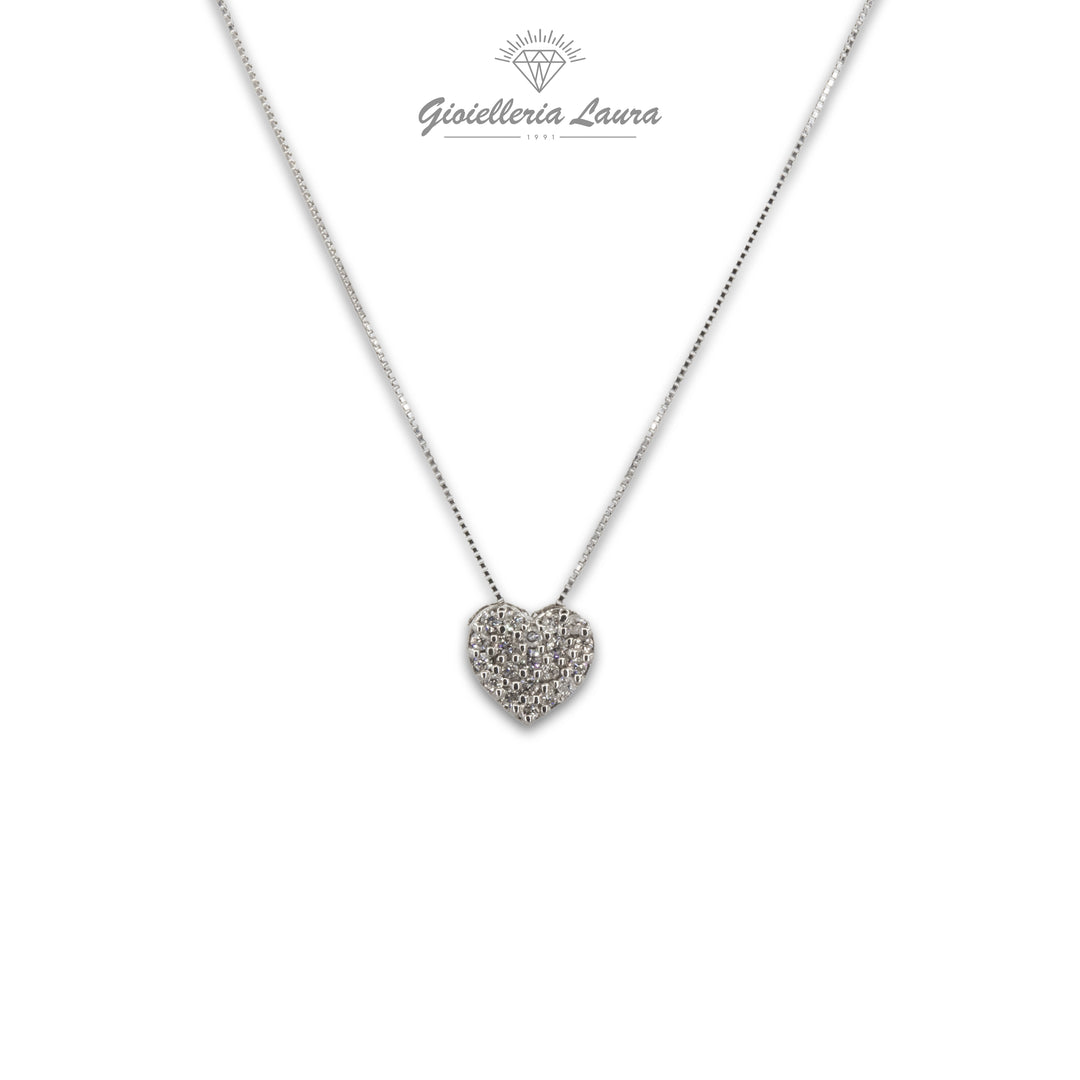 Collana Cuore con Diamanti Cierre Gioielli