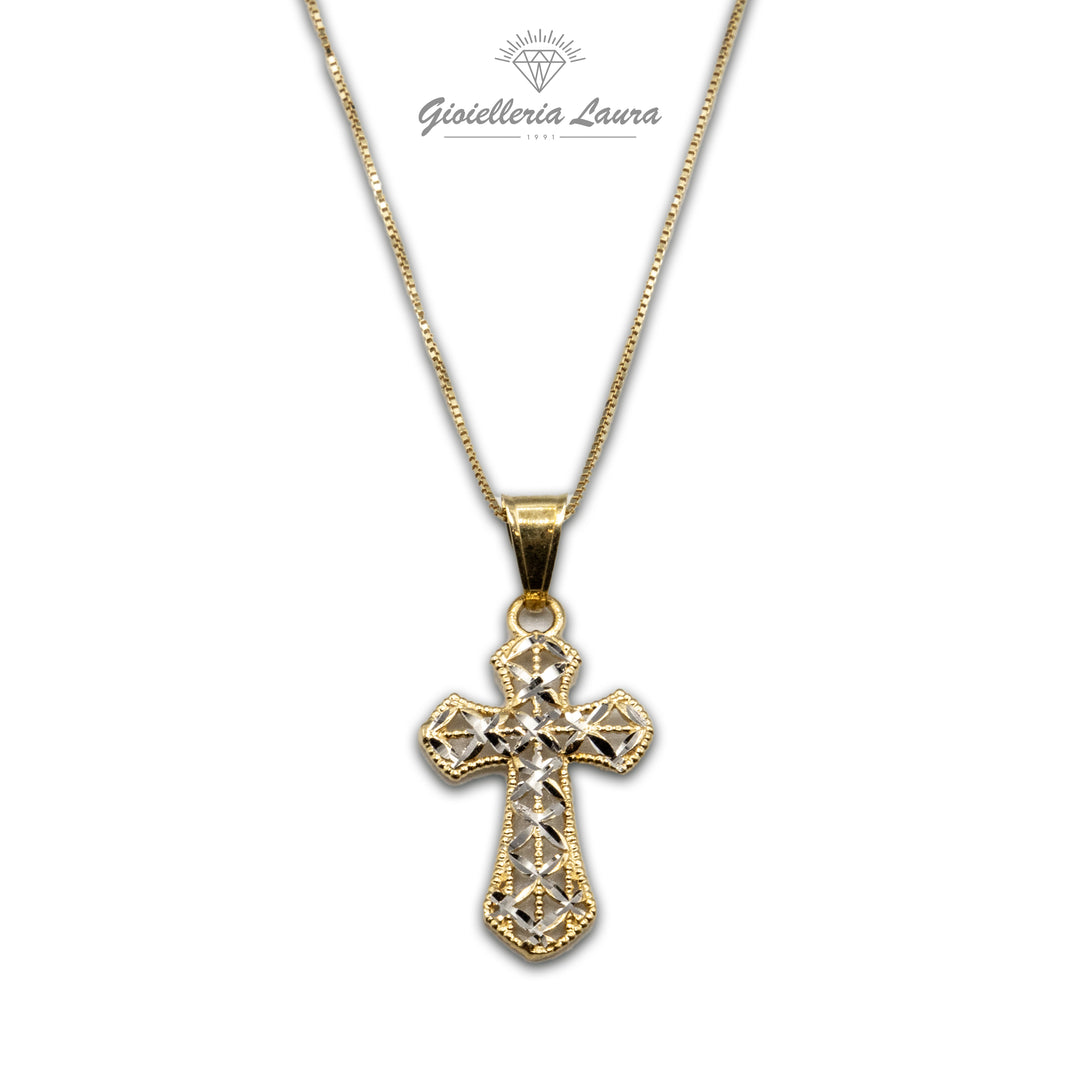 Collana con Croce in Oro 18 kt