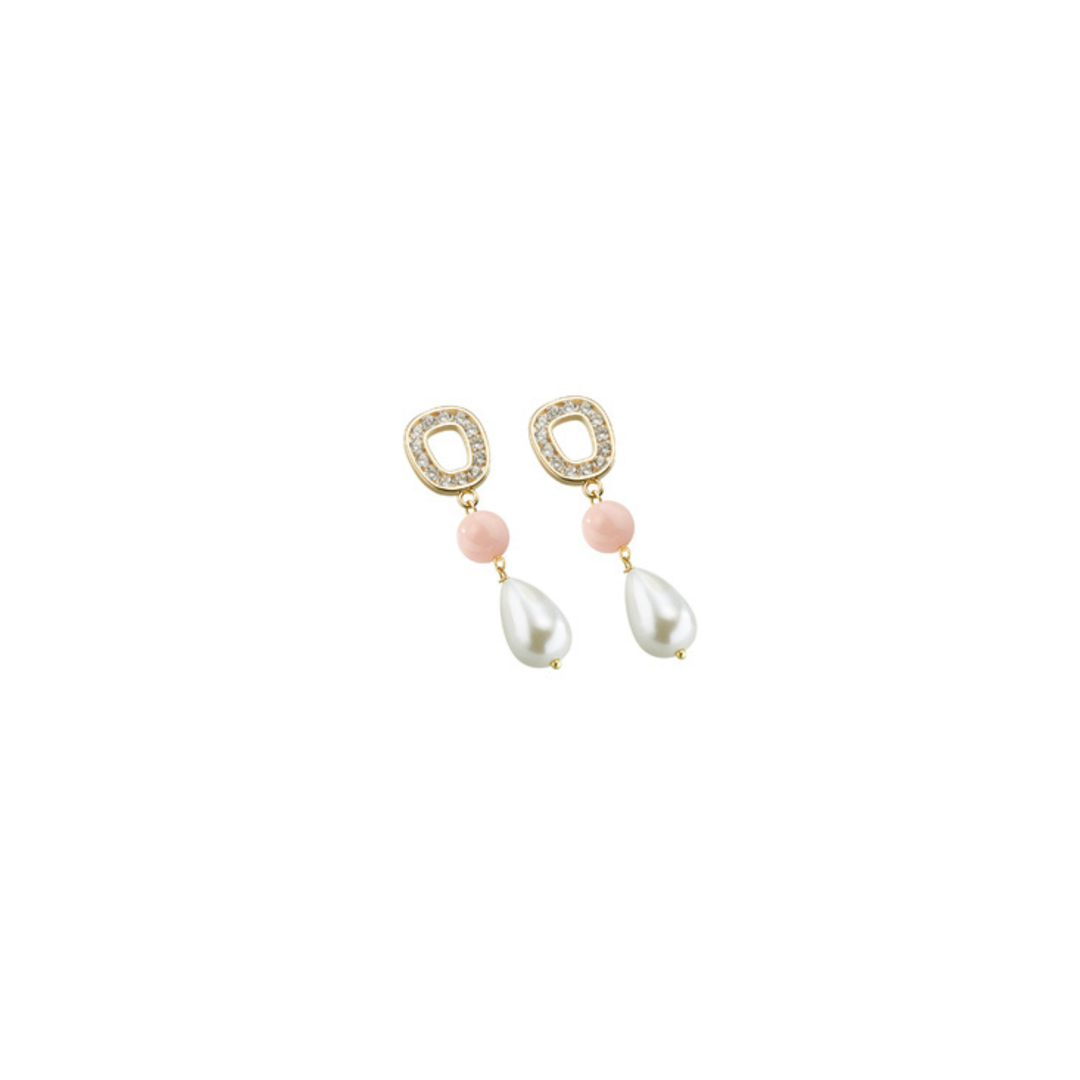 Orecchini Perle Rosa