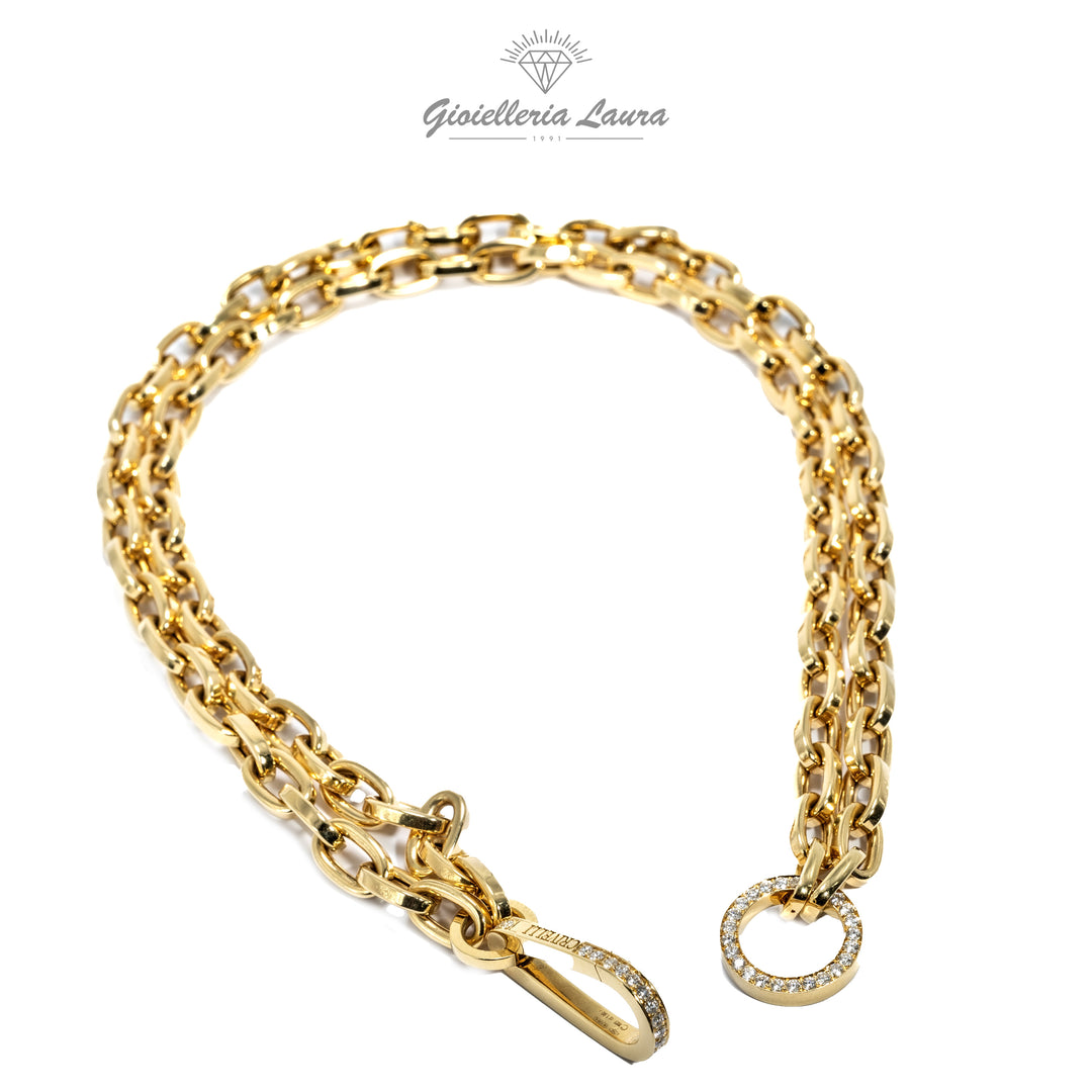 Collana Oro Giallo e Diamanti Crivelli