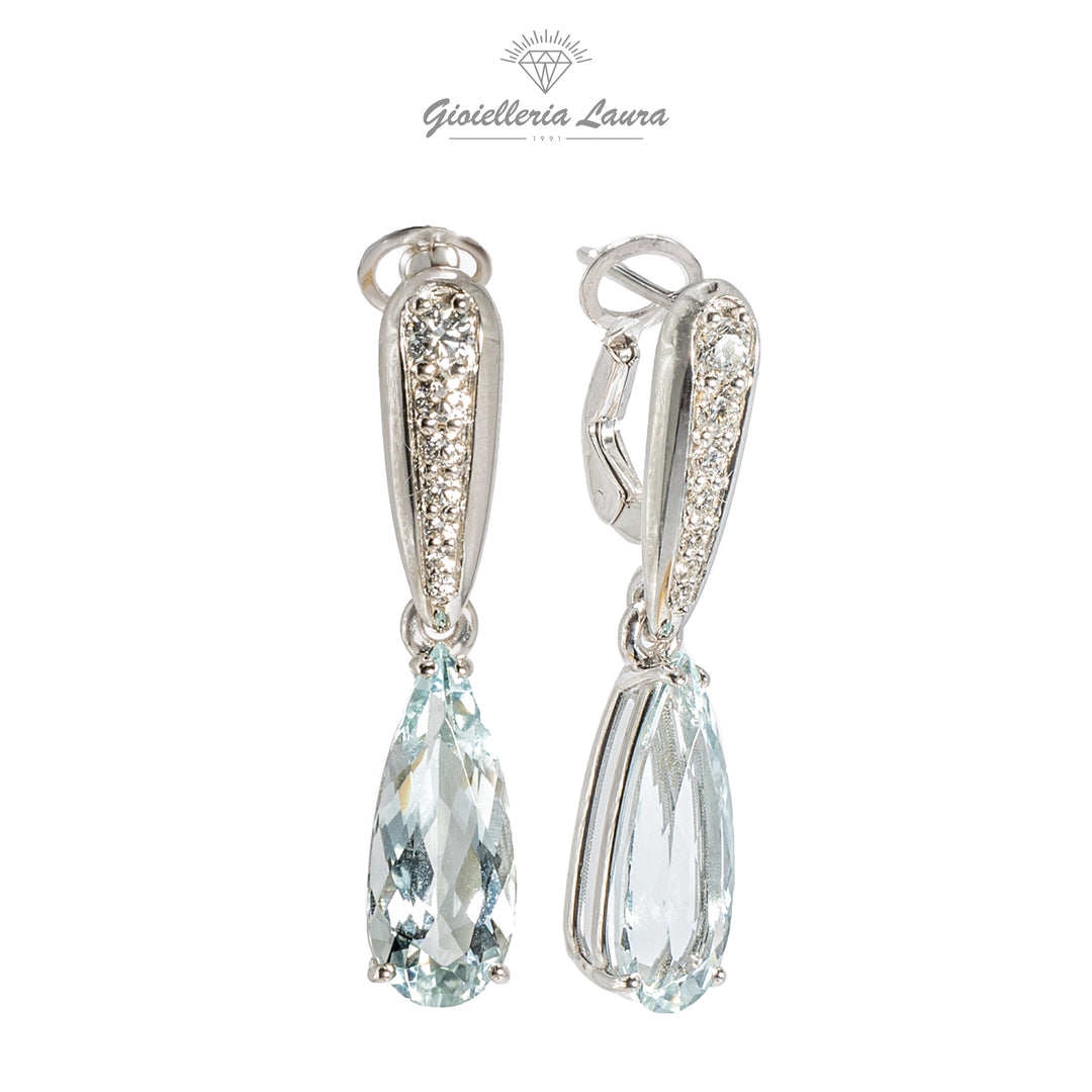 Orecchini Acquemarine e Diamanti