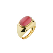 Anello Sovrani finitura Oro con Pietra Fuxia