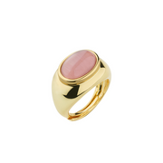 Anello Sovrani finitura Oro e Pietra Rosa Antico