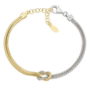 Bracciale Nodo d'Amore Bicolore