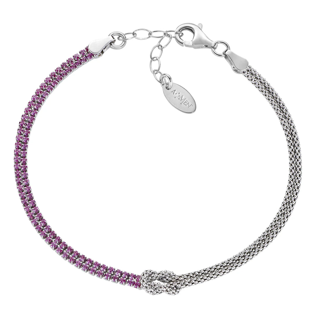 Bracciale Nodo d'Amore con Zirconi