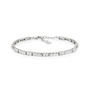 Bracciale con Zirconi e Dettagli Geometrici