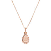 Collana Rosè Goccia con Creek Stone e Zirconi Chamapagne