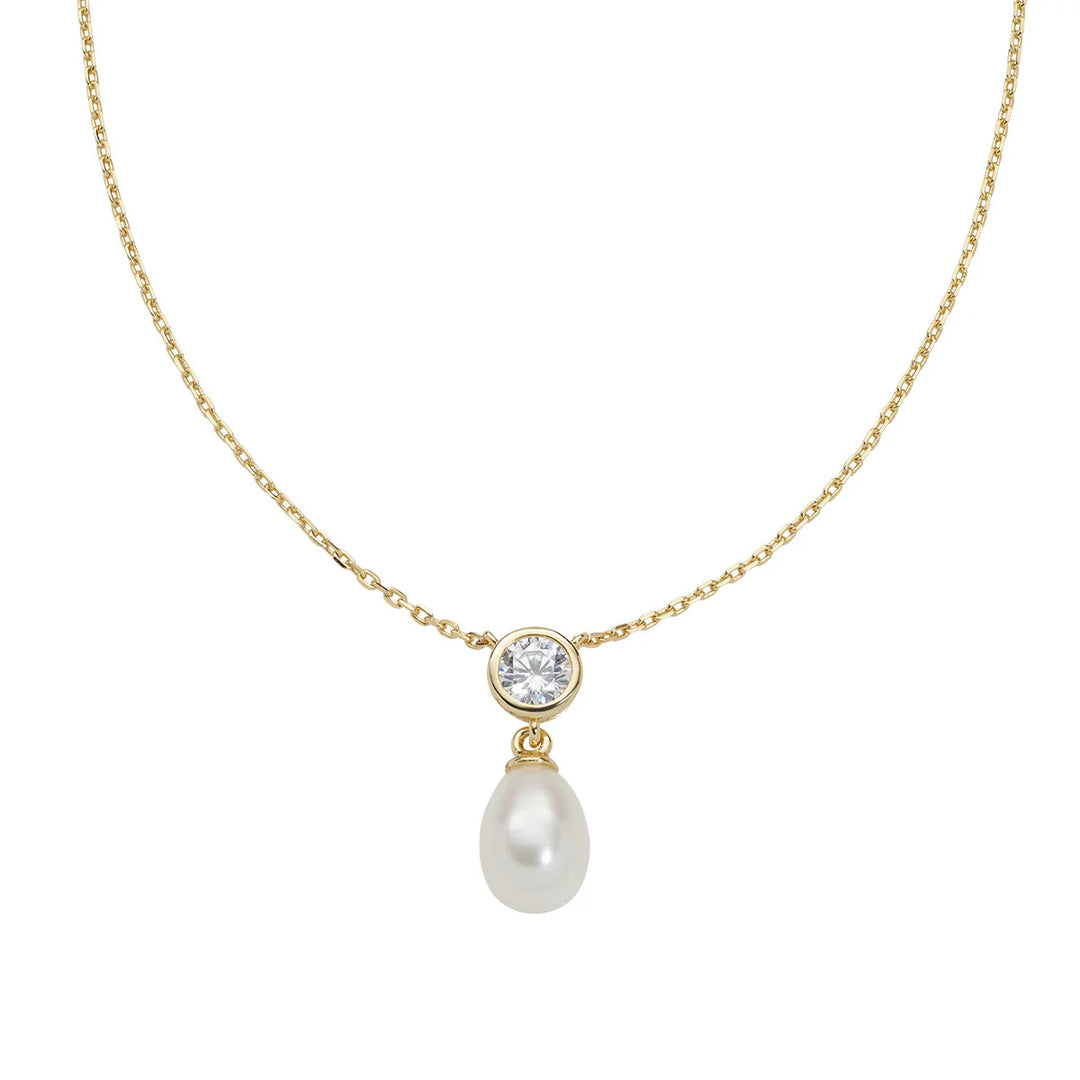 Collana Punto Luce e Perla Dorata