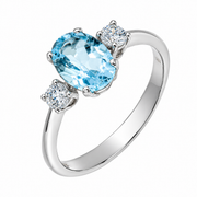 Anello In Oro Bianco e Zirconi