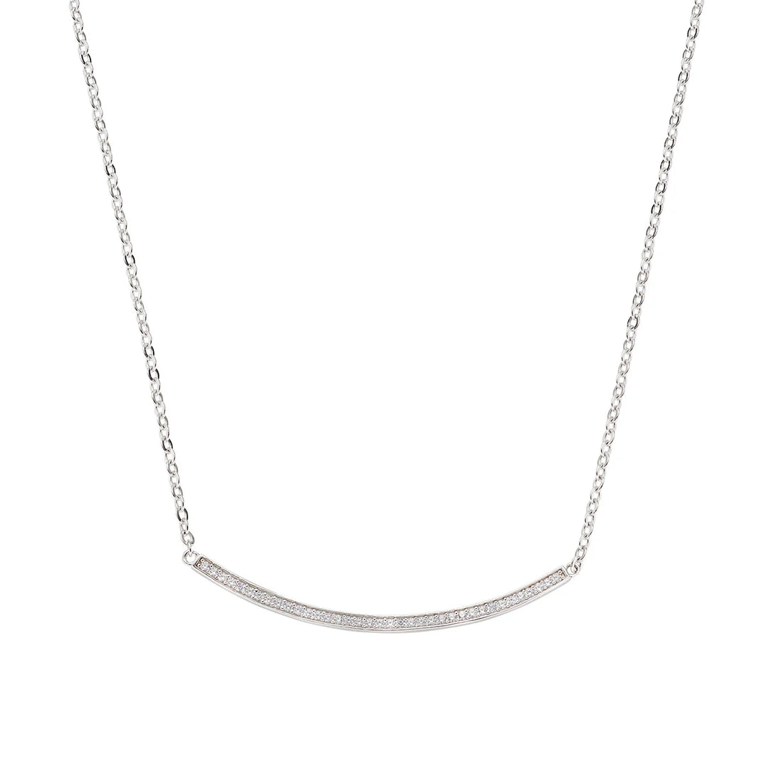 Collana Barretta con Zirconi Bianchi