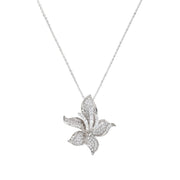 Collana Orchidea Zirconi Biachi