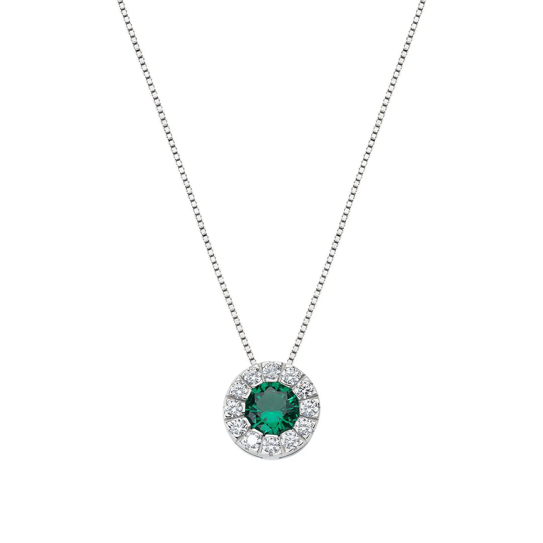 Collana Royal Zirconi Verdi e Bianchi