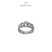 Anello Maglia Grumette con Diamanti Crivelli