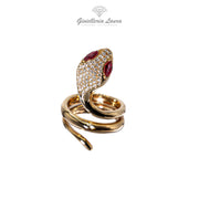 Anello Serpente Con Rubini e Diamanti Crivelli