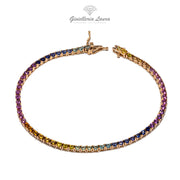 Bracciale Tennis con Zaffiri Multicolor Crivelli