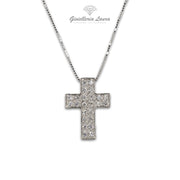 Collana Croce con Diamanti Cierre Gioielli