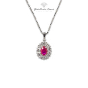 Collana con Rubino e Diamanti Cierre Gioielli