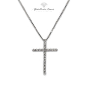 Collana Croce con Diamanti Cierre Gioielli