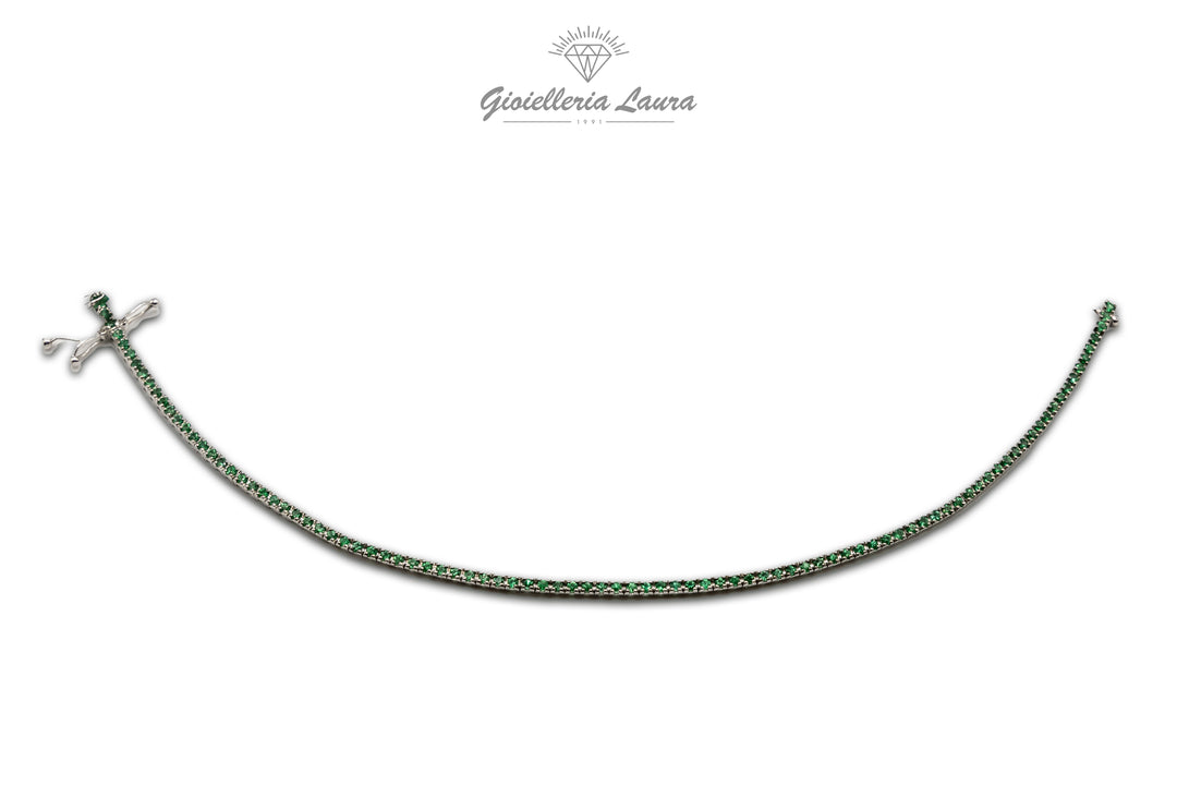 Bracciale Tennis con Smeraldi Crivelli
