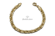 Bracciale a Maglie Alternate in Oro 18 kt