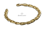 Bracciale a Maglie Alternate in Oro 18 kt