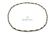 Girocollo in Oro 18 kt e Smalto Nero