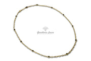 Girocollo in Oro 18 kt con Spinelli Neri