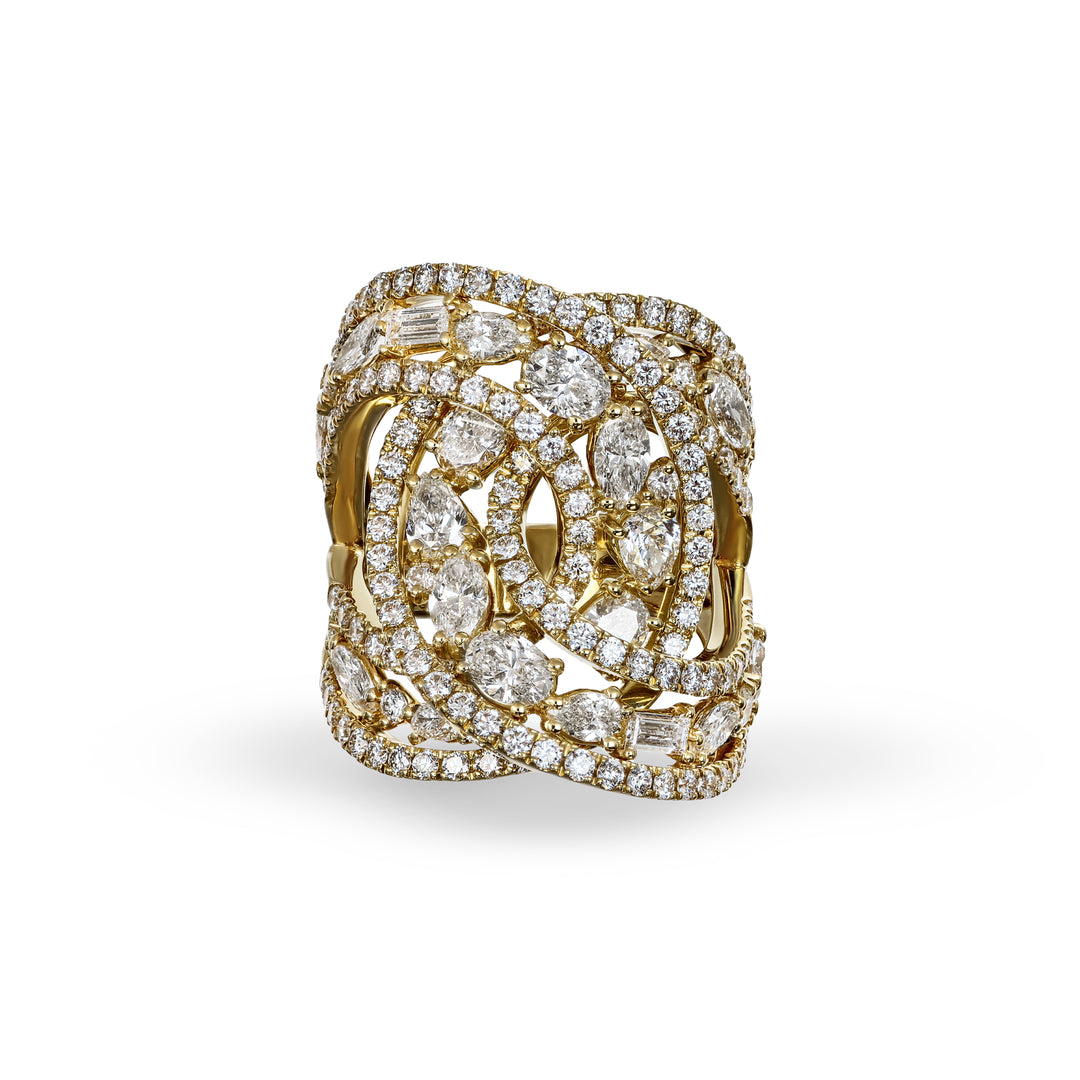 Anello Intreccio con Diamanti Crivelli