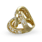 Anello Intreccio con Diamanti Crivelli