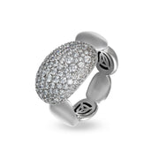 Anello in Oro Bianco con Diamanti Crivelli