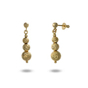 Orecchini in Oro a Sfere Pendenti