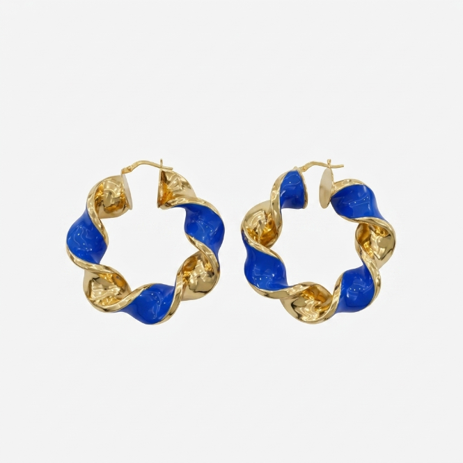 Orecchini Cerchio Torchon in Argento