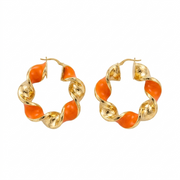 Orecchini Cerchio Torchon in Argento