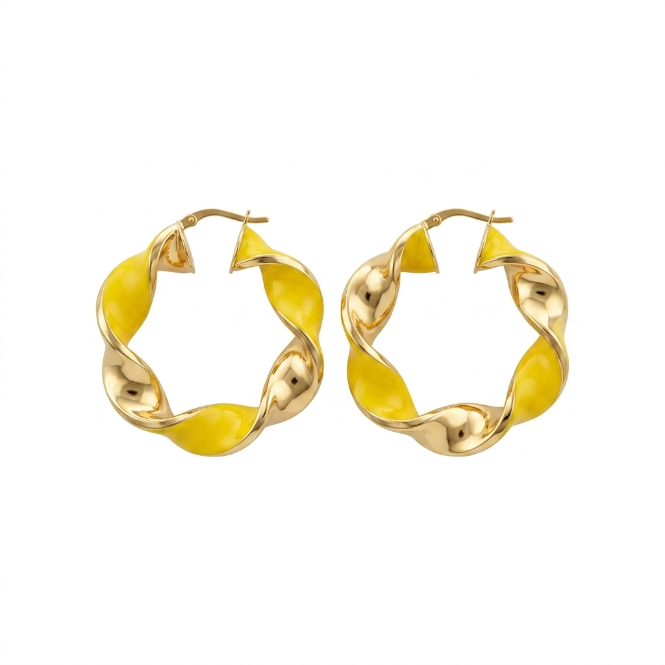 Orecchini Cerchio Torchon in Argento