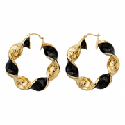 Orecchini Cerchio Torchon in Argento