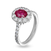 Anello con Diamanti e Rubino Crivelli