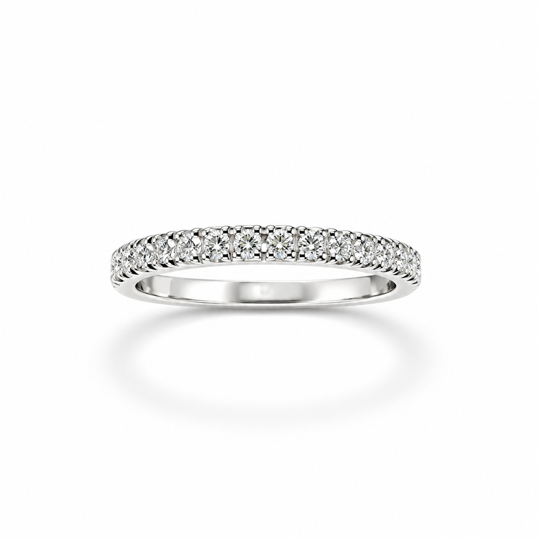 Anello Eternity con Diamanti e Oro Bianco 18kt Crivelli