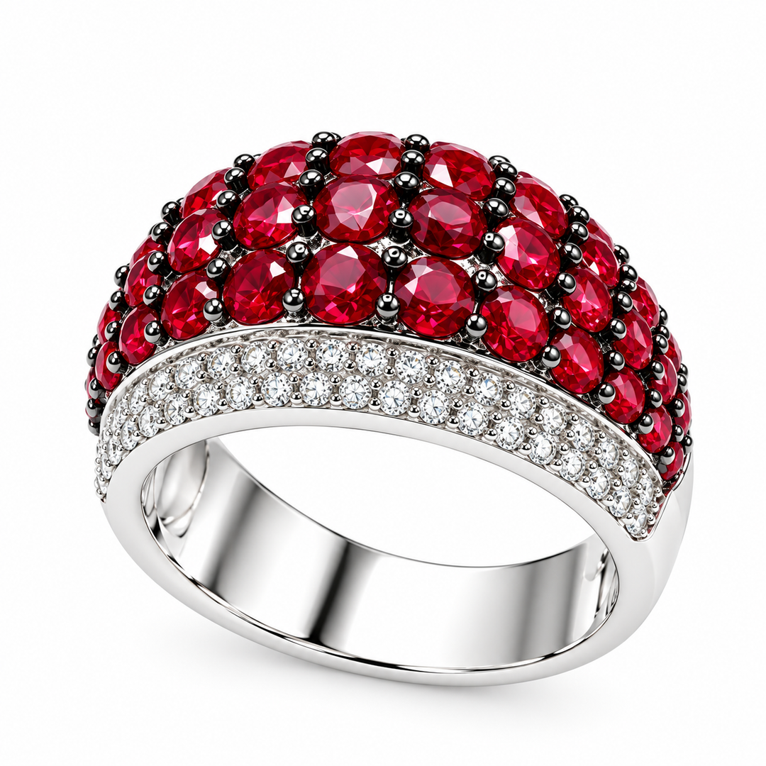 Anello a Fascia Fucsia Sovrani