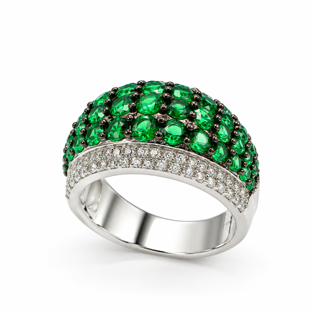Anello Fascia Verde Sovrani