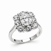 Anello Rettangolo Bianco Sovrani