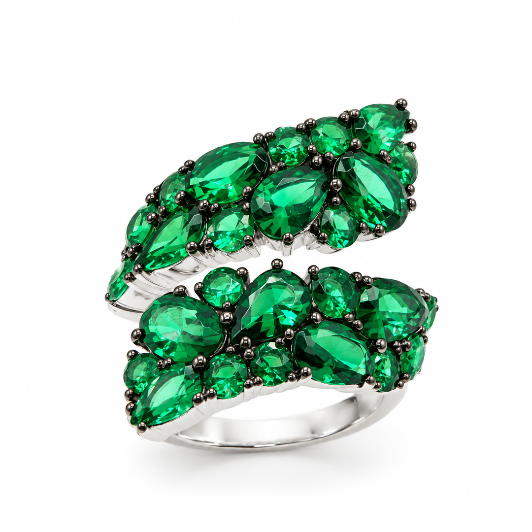 Anello a Foglia Verde Sovrani