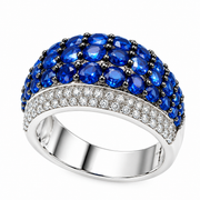 Anello a Fascia Blu Sovrani