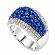 Anello a Fascia Blu Sovrani